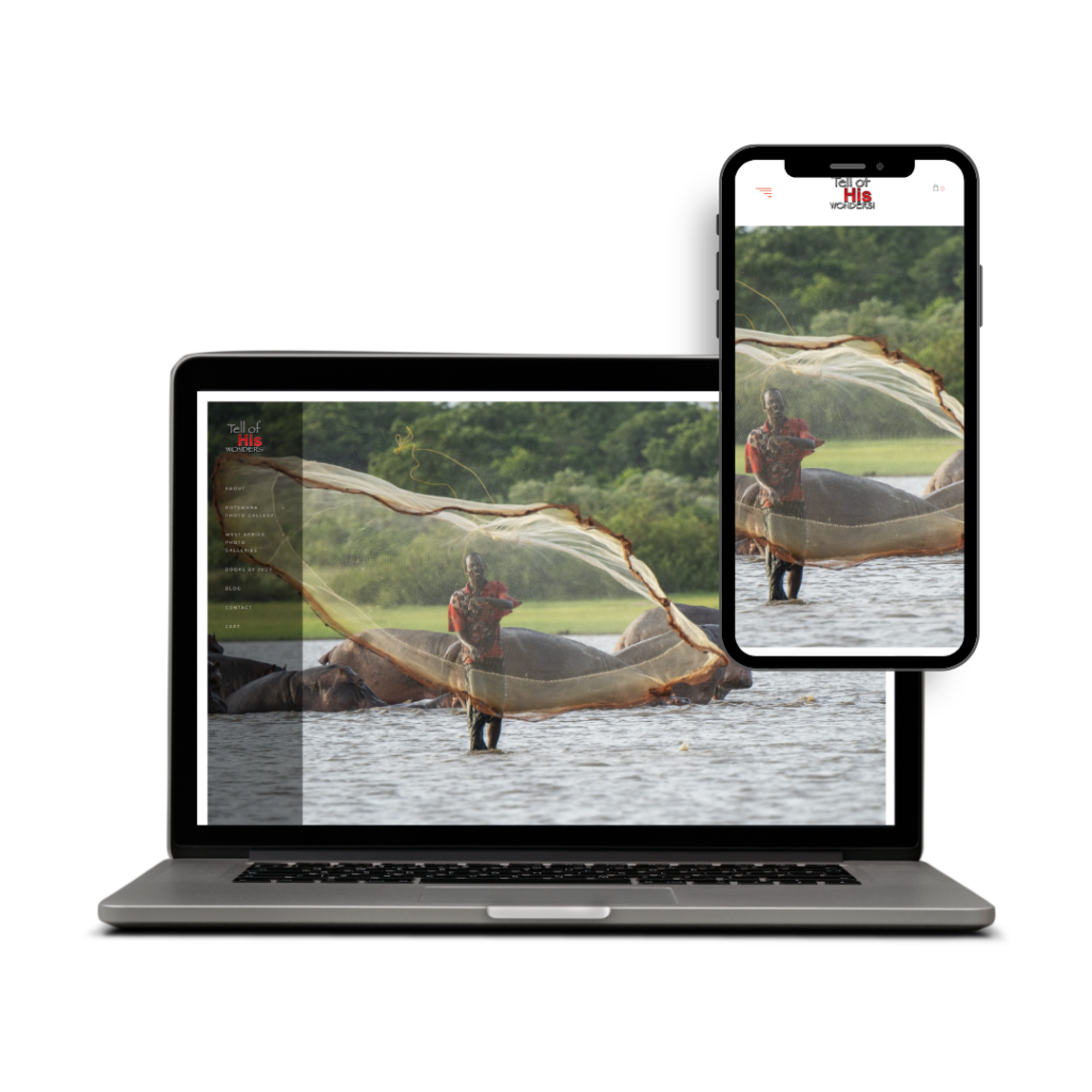 Tell of His Wonders Website Mockup